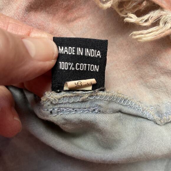 Thrill Jeans Distressed Tunic Shirt Womens 1X Colorful Stripe Acid Wash Grunge - Picture 4 of 8